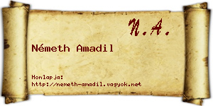 Németh Amadil névjegykártya