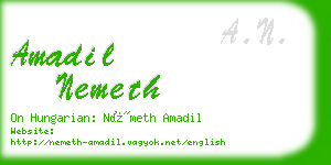 amadil nemeth business card